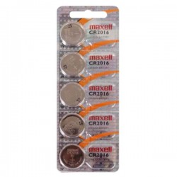 Maxell Battery CR2016 Lithium Coin Cell 5 Pack JAPAN