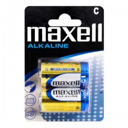 Maxell Alkaline Battery C LR14 MN1400 2pcs 1.5V UM-2 Long Life Blister