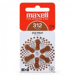 Maxell Battery PR41 312 6BS 6pcs batteries for hearing aids BLISTER