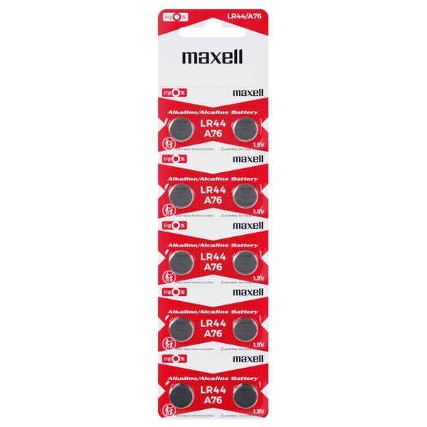 Maxell Alkaline Battery Button LR41 192 10pcs Long Life BLISTER