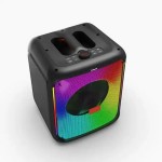 ISA BS-08 Waterproof Partybox 8 Inch Party Cube Boombox Speaker Wireless Bluetooth RGB Light + Wireless Microphone