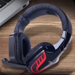 Pro Gaming Headset JT-G5 Black & Red Big Headphones with Microphone for Gamers