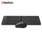 Meetion BTC001 Bluetooth Combo Keyboard Mouse Phone Holder Foldable Black