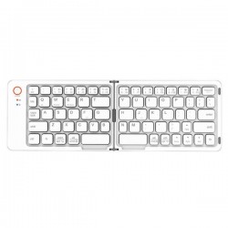 Meetion MT-BTK001 Mini Slim Foldable Wireless Bluetooth Keyboard White