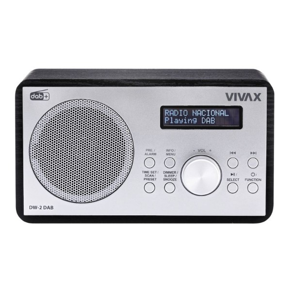 Vivax VOX Bluetooth MP3 DW-2 DAB+ FM Radio Alarm Black