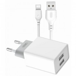 XO L65EU 2.4A Phone Charger 2x USB + Type-C Cable